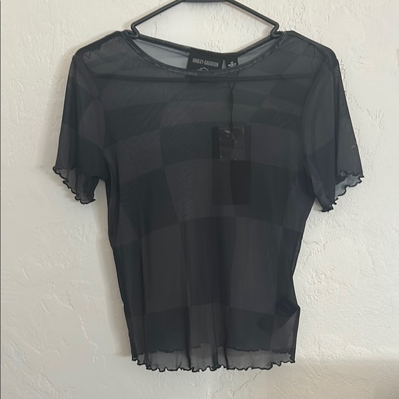 Harley-Davidson Black Sheer Blouse - Picture 1 of 6
